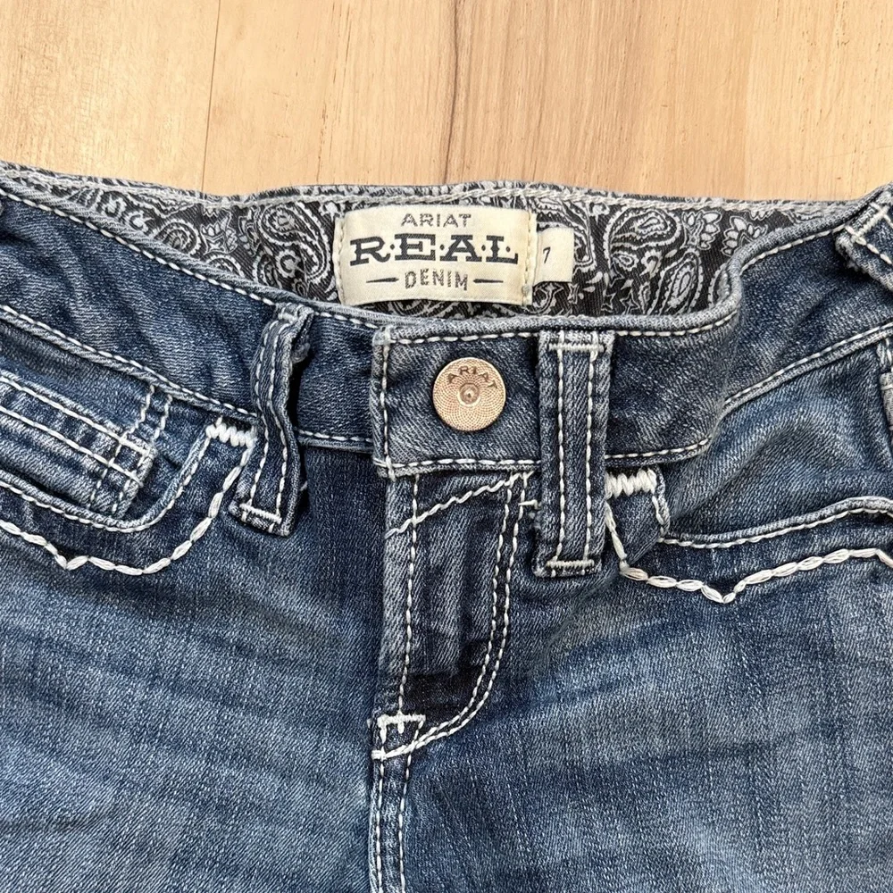 Ariat Girls REAL Denim Medium Blue Bootcut Jeans